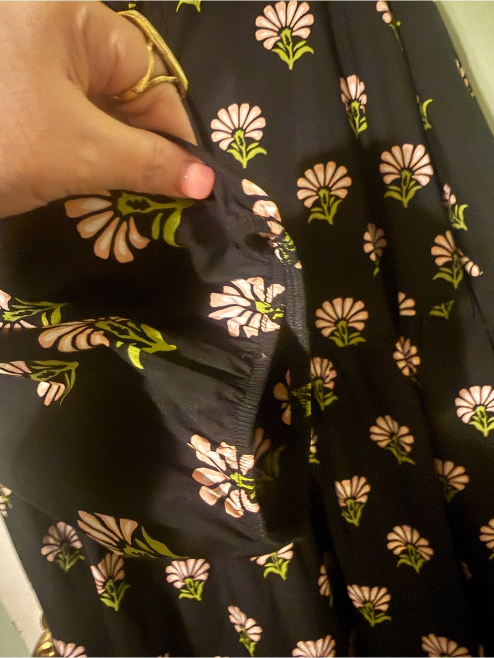 Maeve by Anthropologie Black 3/4 Sleeve Floral Midi Dress - Picture 13 of 14